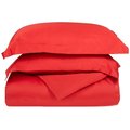 Impressions Impressions 300FQDC SLRD 300 Full & Queen Duvet Cover Set; Egyptian Cotton Solid - Red 300FQDC SLRD